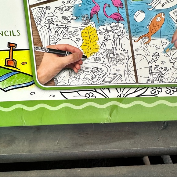 Crayola Family Escapes Group Coloring Scenes 60 Piece Set Markers Pencils Pages - Picture 4 of 16